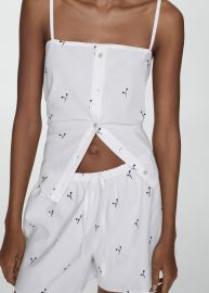 Embroidered two-piece pyjamas - Women MANGO USA at Mango